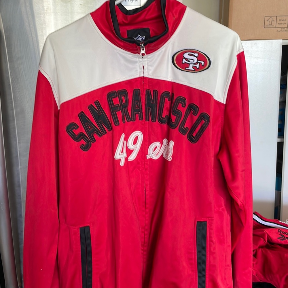 San Francisco 49ers Red & White Lightweight Jacket